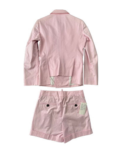 Dsquared² Pink Blazer & Shorts Set