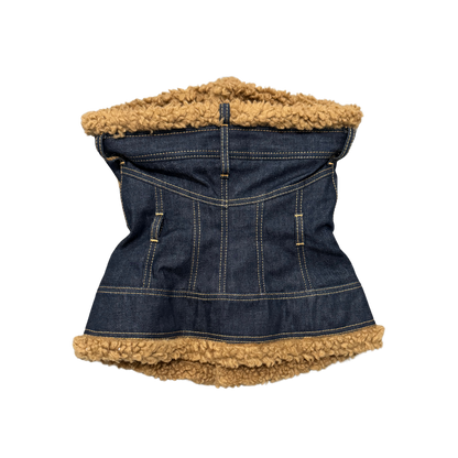 Dsquared² Denim Strapless Bustier Top