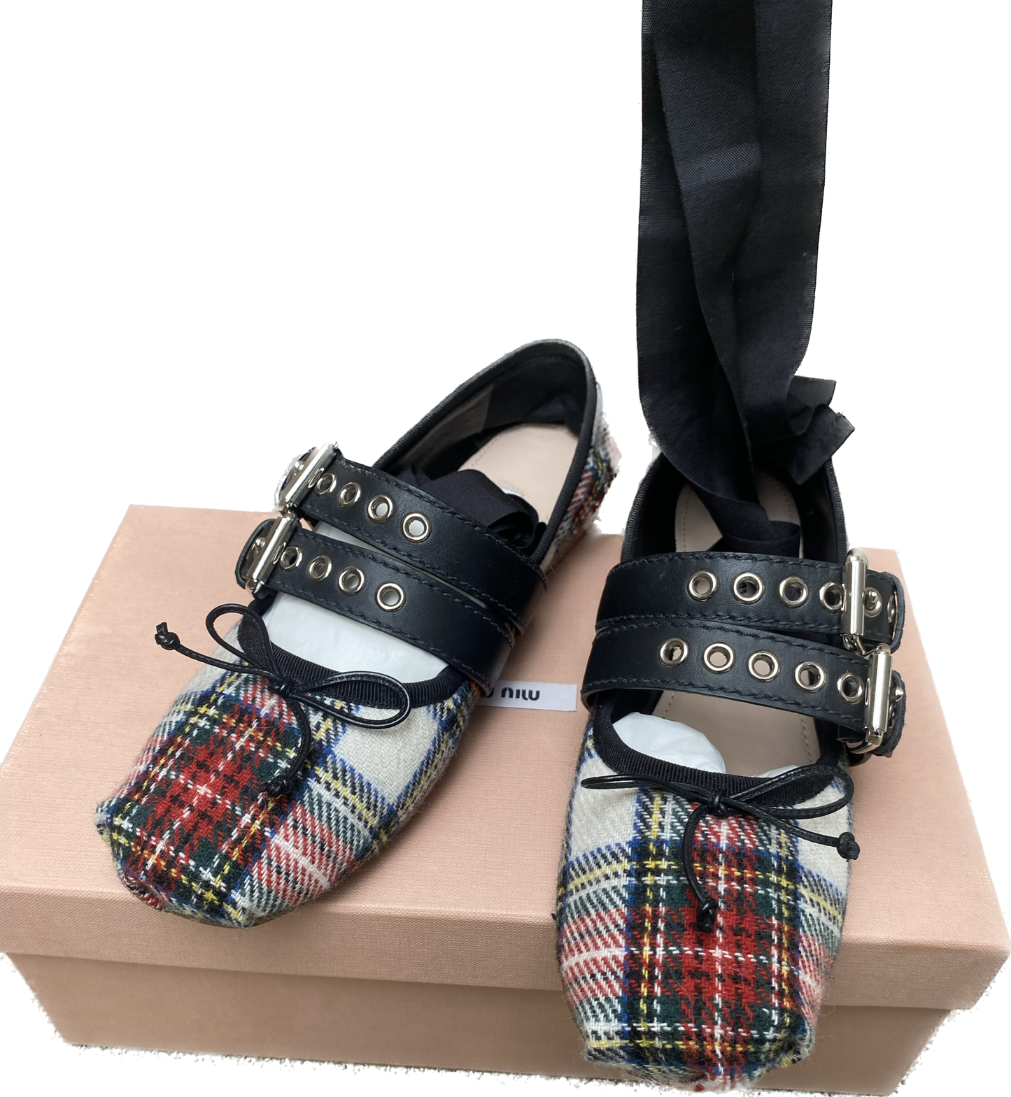 Miu Miu Plaid Ballet Flats